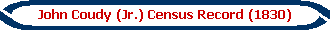 John Coudy (Jr.) Census Record (1830)